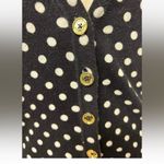 Michael Kors Host Pick* Navy and White Polka Dot Button Up Cardigan size S Photo 4