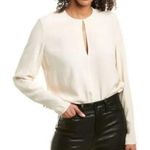 Equipment Femme Racquel Elegant Cream Viscose Women's Top Size Large Photo 0