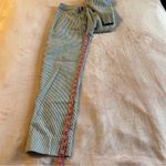 Brandy Melville gray and blue pinstripe crop pants stretch waist casual XS Photo 7