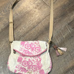 Sakroots  Artist Circle Linen Uncoated Canvas Foldover Crossbody, Rose in Bloom‎ Photo 0