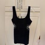 4Sienna Black Shailene Tweed Bejewelled Cutout Mini Dress size Small Photo 3