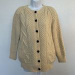 Standun 100% Wool Knit Fisherman Cardigan Sweater Ireland Small? (b31) Photo 0