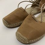 Eileen Fisher Lace suede cognac brown leather espadrille sandals US 9 Photo 1