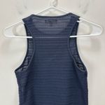 Madewell Crochet Knit Cutaway Tank Cropped Cotton Blend Ink Blue XS NWT Photo 7