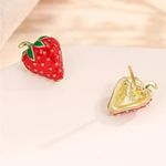 Strawberry Earrings Red Photo 3