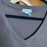 Chico's Chico’s Cap Sleeve V Neck Chocolate Brown Tee Shirt Size Medium (1) Photo 1