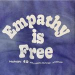 Madhappy Madhapoy BLUE TIE DYE MENTAL HEALTH‎ EMPATHY IS FREE CREWNECK size small Photo 2