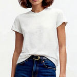 Madewell  Premium Standard The Shrunken Tee White Cotton Shirt Size XS Photo 0