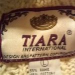 VTG Tiara Chunky Knit Sweater-Large-Geometric-3D Embellishments-Shoulder Pads Photo 6