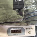 Flamingo  size medium hunter green elastic waist wide leg cargo pants pockets NWT Photo 7