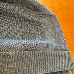 Talbots Open Front Cardigan Sweater Blue Open Stitching 100% Linen Small Photo 2