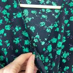 ASOS Subdued Emerald Leaf Floral Print Ruffle Tiered Flare Sleeve Dress Photo 7