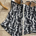 New Lane Bryant Womens Fitted Underwire Swim Tankini Top Palm Leaves‎ Size 44DD Photo 3