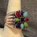 Sterling Silver BARSE Southwestern Multi-Gemstone Ring Sz 8 Photo 1