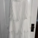 Lulus Maxi Dress White Tiered Size Medium New With Tags Photo 2