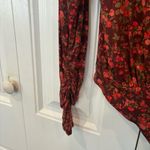 Free People Intimately  Red Floral Bodysuit Size Large Photo 4