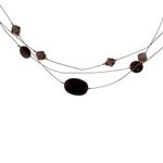 Purple Beaded Layered Necklace Silver Tone Chain Costume Jewelry Y2K Purple Photo 5