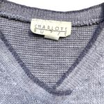 Vintage 90s Lavender Fair Isle Ribbed High V Neck Sweater Small Ski Cabincore Purple Photo 4