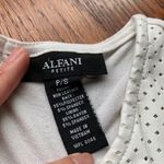 White Laser Cutout Faux Leather Sleeveless Top EUC Size S petite Photo 3