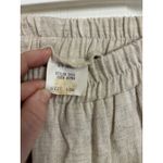 Vintage Linen Blend Oatmeal Pull On Midi Skirt Size 18W Cottagecore Prairie Boho Photo 3
