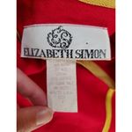 VTG Elizabeth Simon Dress Women 8 Red Braid Gold Trim Wool Blend 80s EUC Photo 1