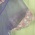 Vintage 1960s Movie Star Inc Lingerie Peignoir Set Gown & Robe Purple Chiffon Photo 13