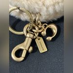 Coach Shearling Coin Keychain Photo 6