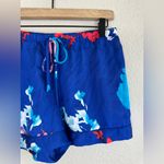 Natori Satin Blue Floral Tsubaki Knotch Long Sleeve Pajamas Shorts Set Medium Photo 8