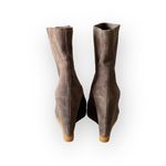 Stuart Weitzman new  𖦹 Bootscout Wedge Heel Ankle Boot 𖦹 Dark Taupe Suede 𖦹 10 Photo 4
