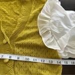 Strut & Bolt  Mustard Yellow Knit Vest with White Ruffle Sleeves Photo 7