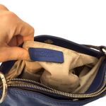 Michael Kors Layton Pebbled Leather Hobo Shoulder Bag Blue Photo 6