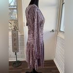 Anthropologie ‎ Purple Sequin Open Back Long Sleeve Dress 6 holiday occasion Photo 3