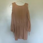 Amanda Uprichard  Gibson Dress Cold Shoulder Lace Up Bisque New Small Photo 2