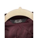T1 Ben Silver Charleston Velvet Blazer Burgundy Two Button Jacket Red Size 8 Photo 5