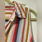 Aeropostale Soft Flowy Front Knot Striped Sleeveless Collared Blouse Size S Photo 3