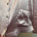 Victoria's Secret Victoria’s Secret iridescent metallic pink button up lounge pj pajama shirt L Photo 1