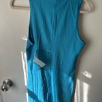 Mono B Teal Activewear Top Blue Size L Photo 3