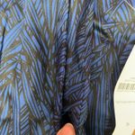 Coldwater Creek  Blue Tropical Fab Fronds Ankle Pants NWT 16 Photo 4