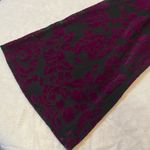 Lucy in the Sky - Purple & Black Floral Velvet One Bell Sleeve Mini Dress- Size L Photo 4