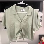 Princess Polly  Cropped Silk Button Up Photo 0