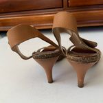 Vince Camuto Metallic Silver & Dark Nude Leather Ankle Strap Heels Womens Size 8 Photo 8