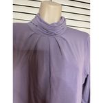 Talbots lavender gathered neck turtleneck S 95% rayon 5% spandex Super Soft Photo 1