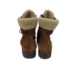 Paul Green  Women's Brown Suede Sherpa Fold Over Lace Up Ankle Snow Boots Sz 4.5 Photo 2