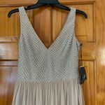 Adrianna Papell Anthropologie Champagne Bryce Beaded Gown Dress Sz 2 NWT Photo 3