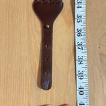 The Limited  Womens Belt Brown Leather Woven Brass Color Wide Boho Western Photo 3