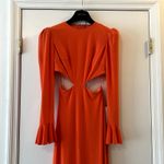 Mac Duggal  67944 Long Sleeve Column Gown Dress Orange size 2 UB Photo 2