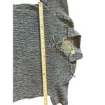 VTG Y2K 90s Blue Crinkle Denim Look Lace Up Shirt 2X Textured Stretch Top 2X Photo 9