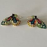 Multicolor rhinestone colorful Butterfly stud earrings Green Photo 5