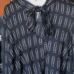 Modcloth Blouse Plus Sz 3X Bow Tie Neck Long Sleeve Rodeo Retro Preppy Western Photo 6