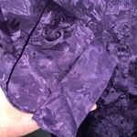 Victoria's Secret Victoria Secret Gold Label Purple Satin Damask Embossed Button Sleep Shirt M/L Photo 4